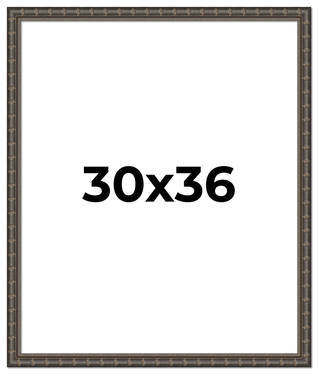 30x36 Modern Bamboo Picture Frame with UV-Resistant Acrylic & Acid Free Backing, Available in 5 Finishes - Gold, Silver, Brown, Black, and Natural
